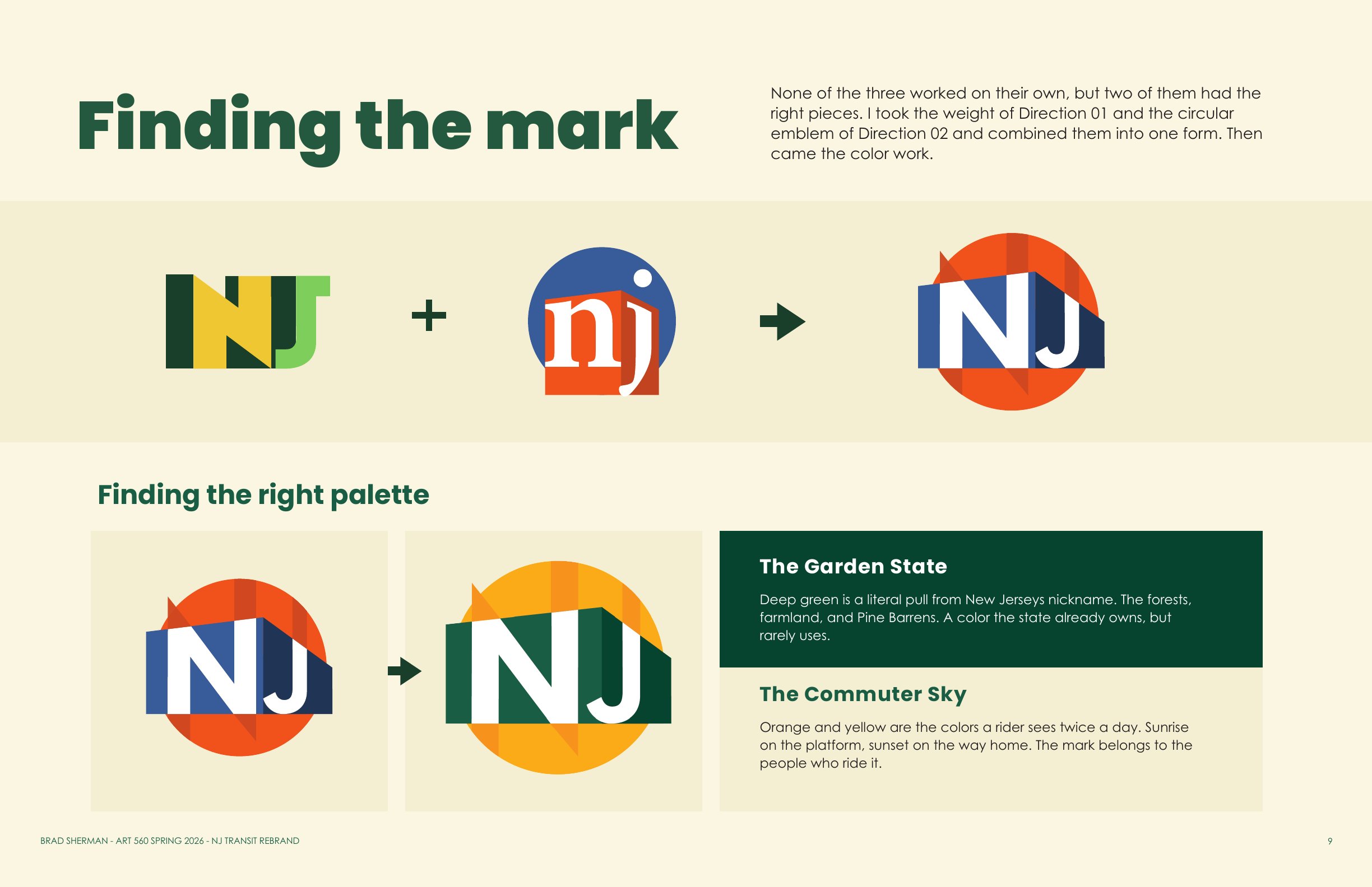 NJ Transit — Finding the mark and palette