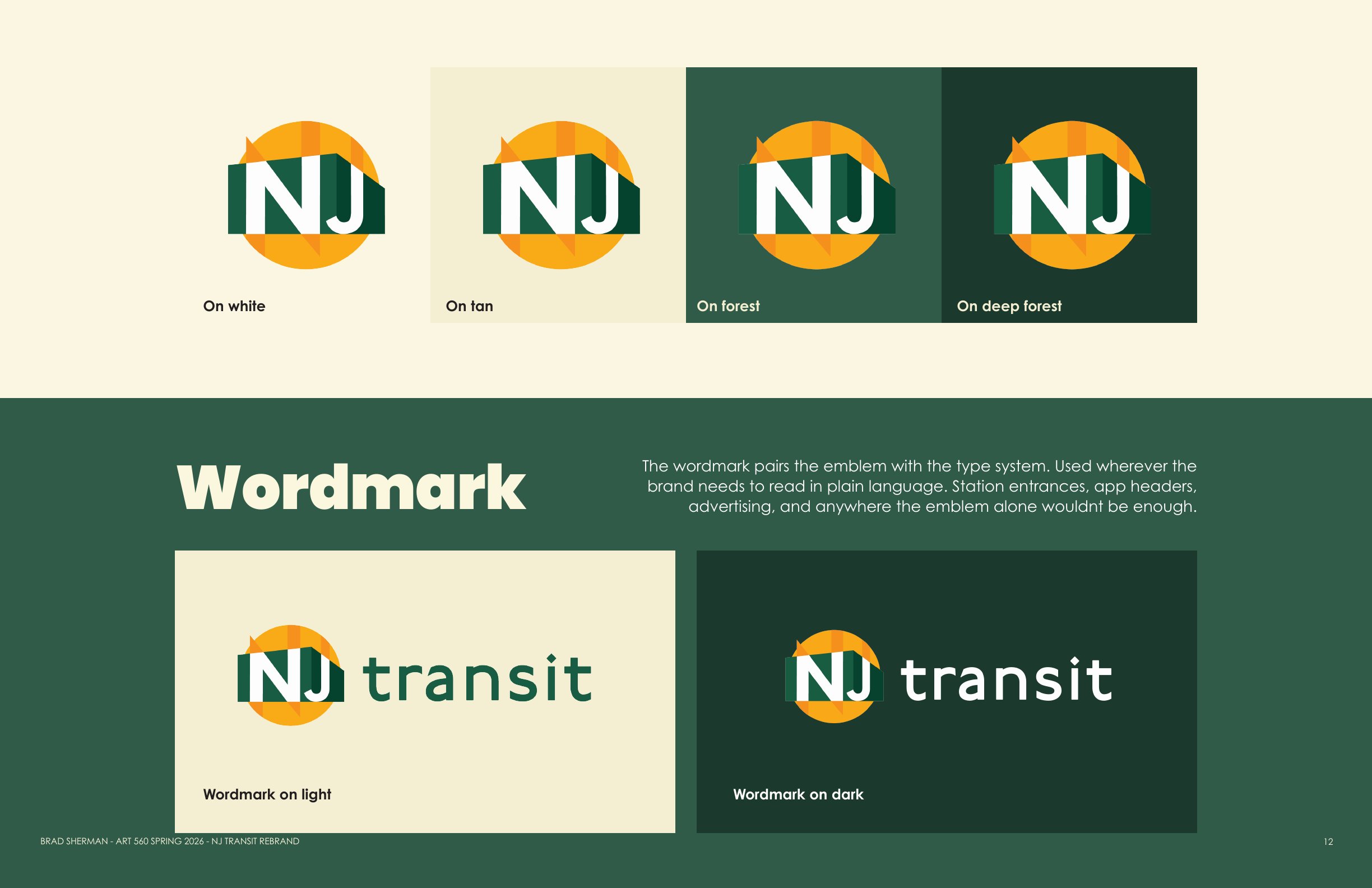NJ Transit — Logo variations and wordmark