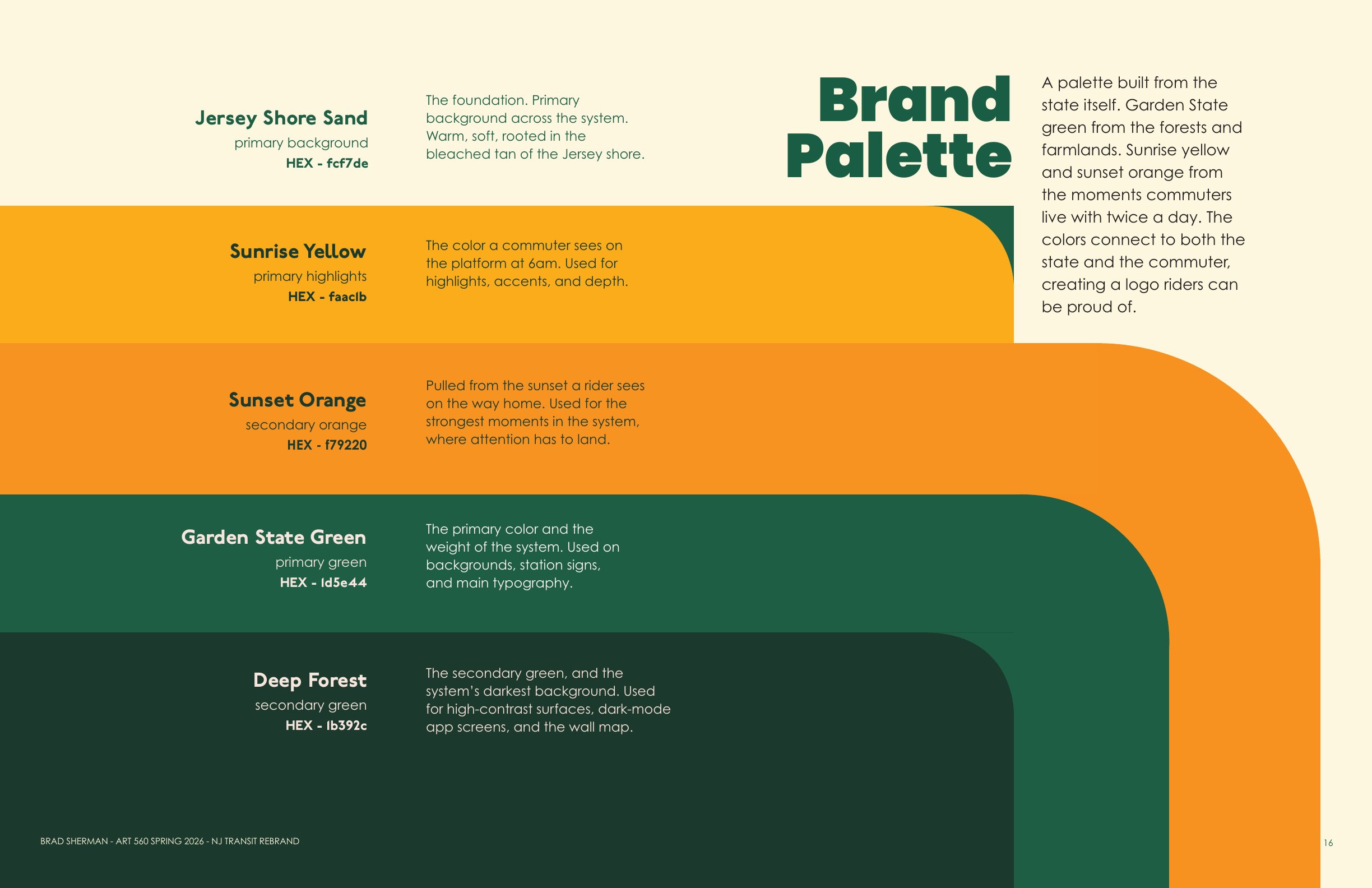 NJ Transit — Brand palette