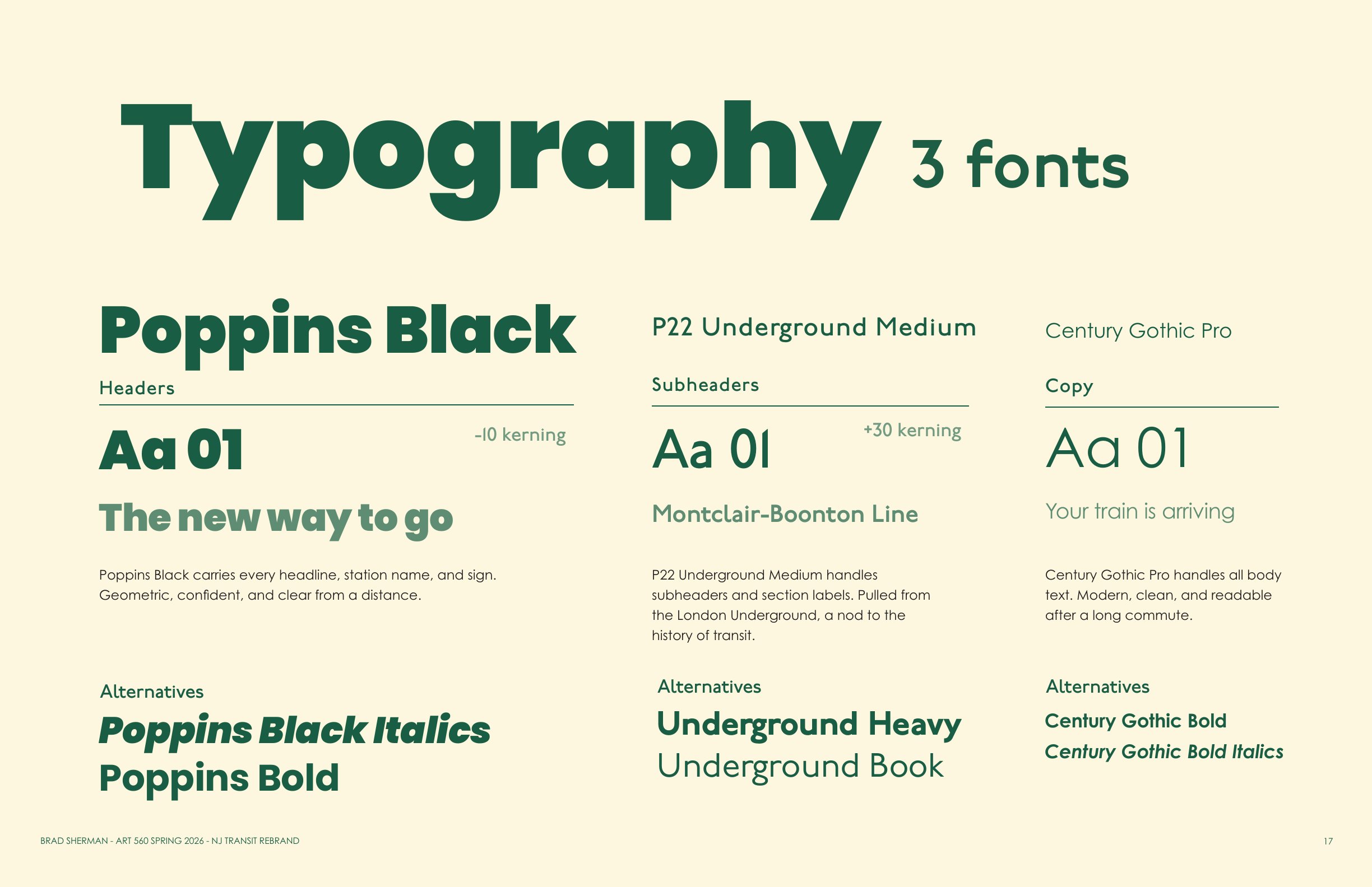 NJ Transit — Typography