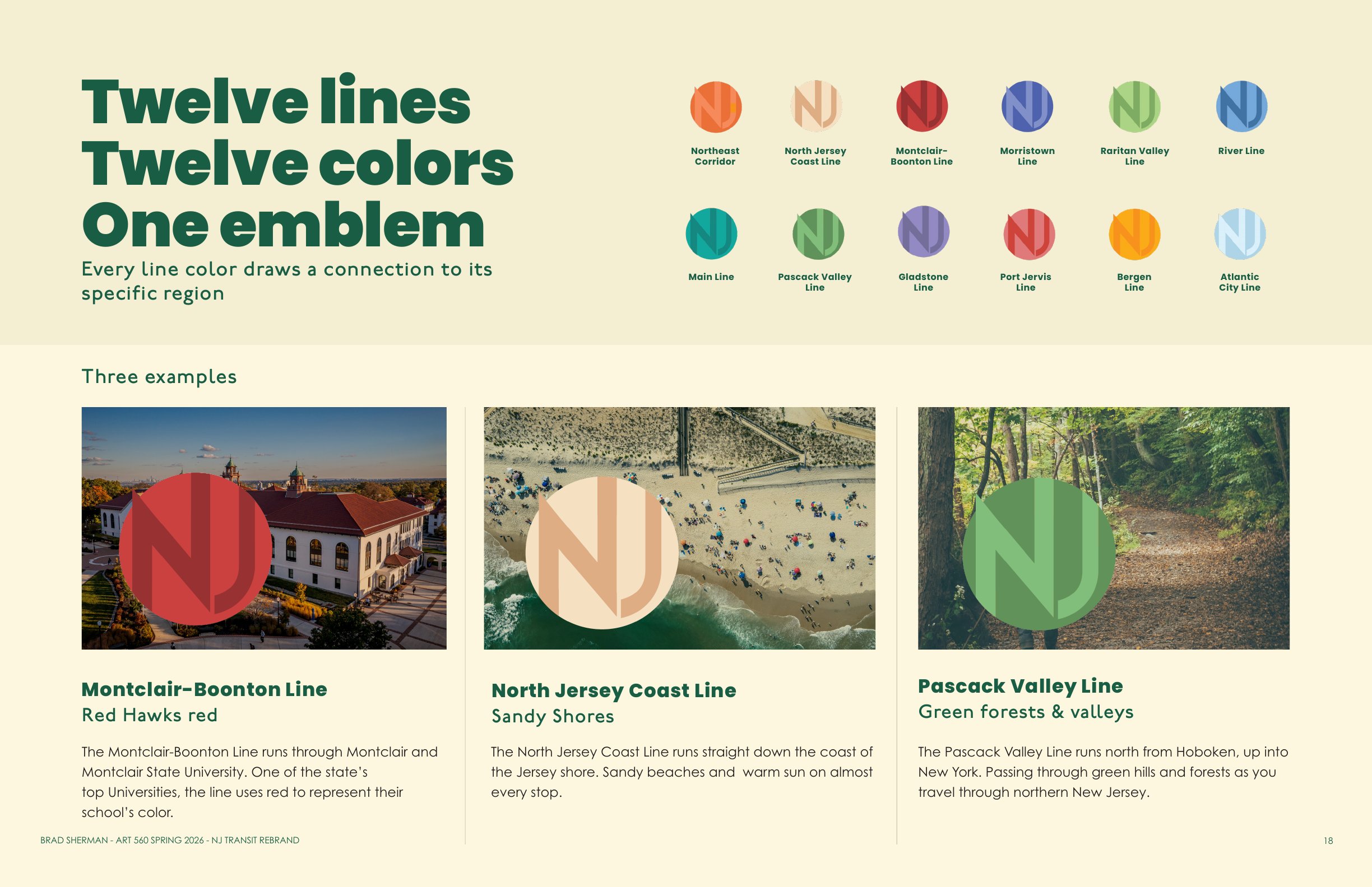NJ Transit — Twelve lines, twelve colors