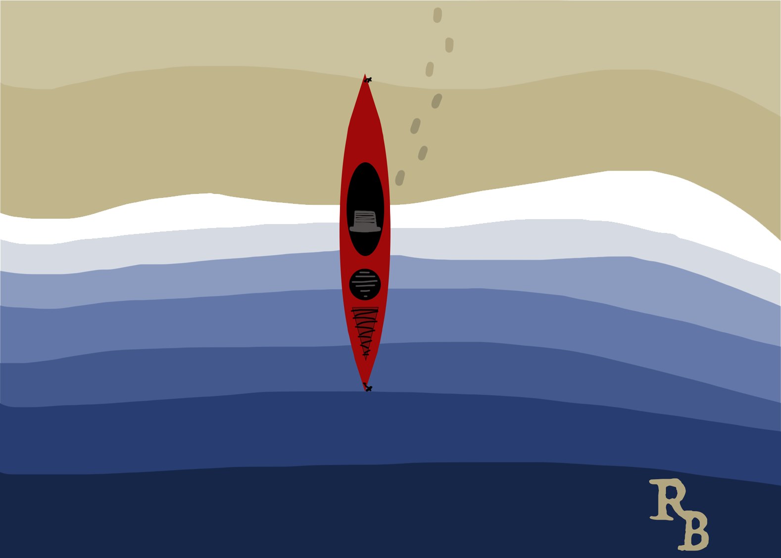 RiverBank — Landscape illustration